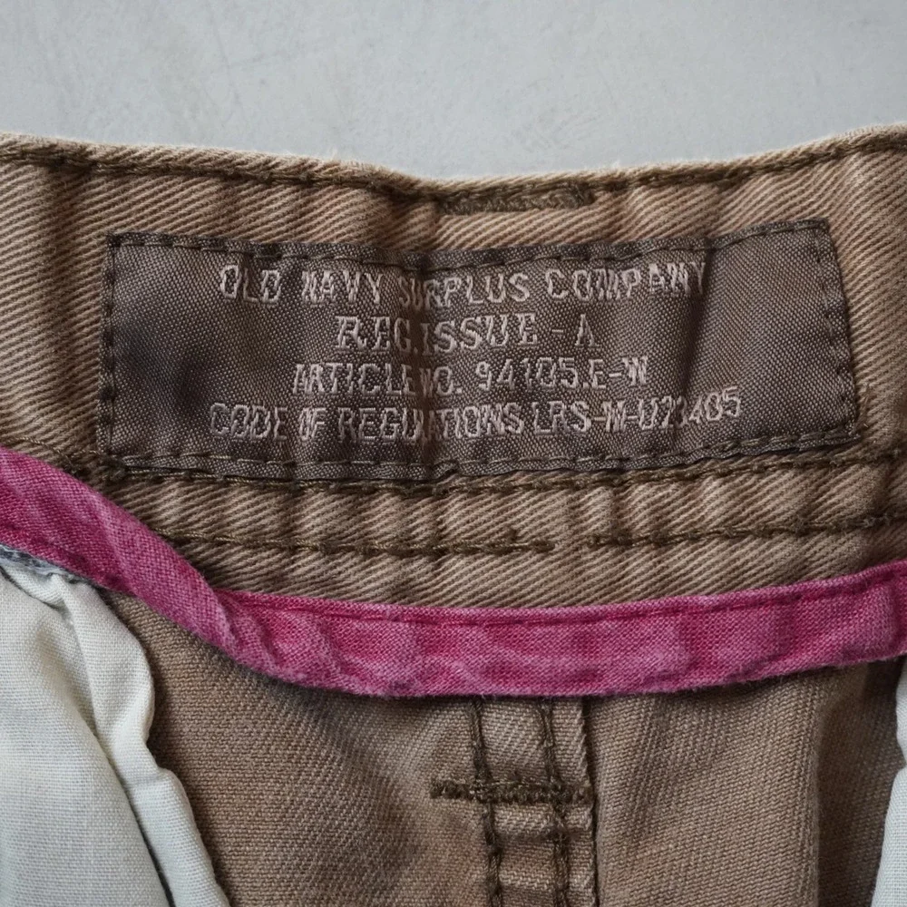 Old Navy Surplus Company Cargo Shorts 31 Mens Brown Khaki Paint Y2K Utility